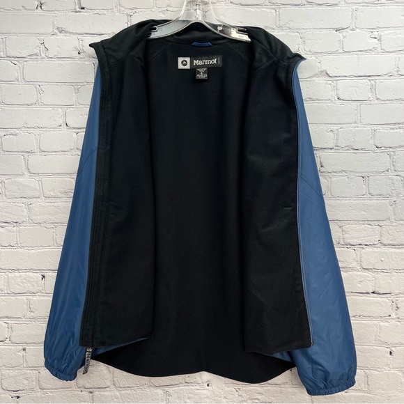 Marmot Lightweight Fleece-Lined Full Zip Windbreaker Jacket Blue Sz L - Picture 11 of 13